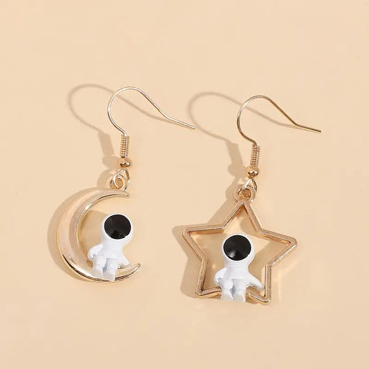 Explore the Cosmos with Our Astronaut Earrings