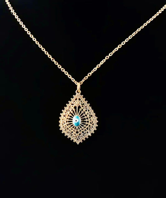 The Timeless Guardian Eyelet Evil Eye Necklace