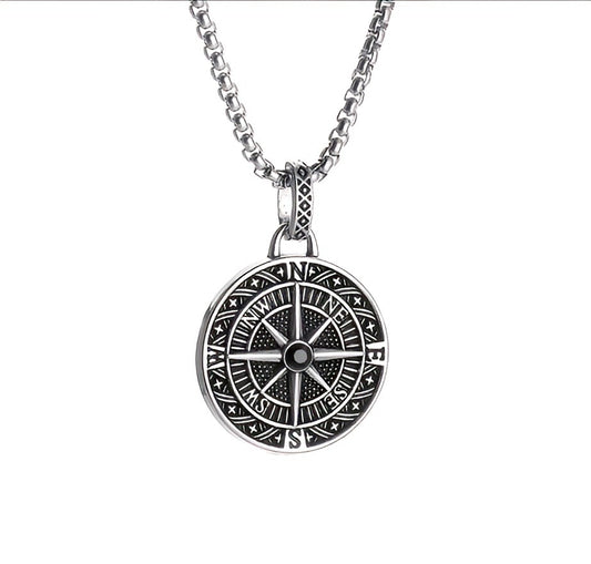 Never Lost - Unisex Steel Compass Necklace