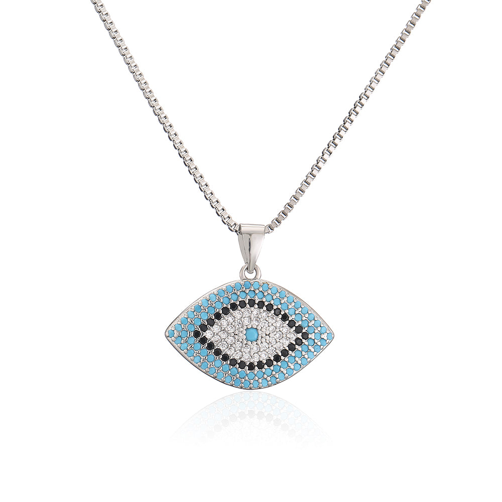 Ward Off Negativity with Our Silver Evil Eye Necklace - A Talisman of Protection