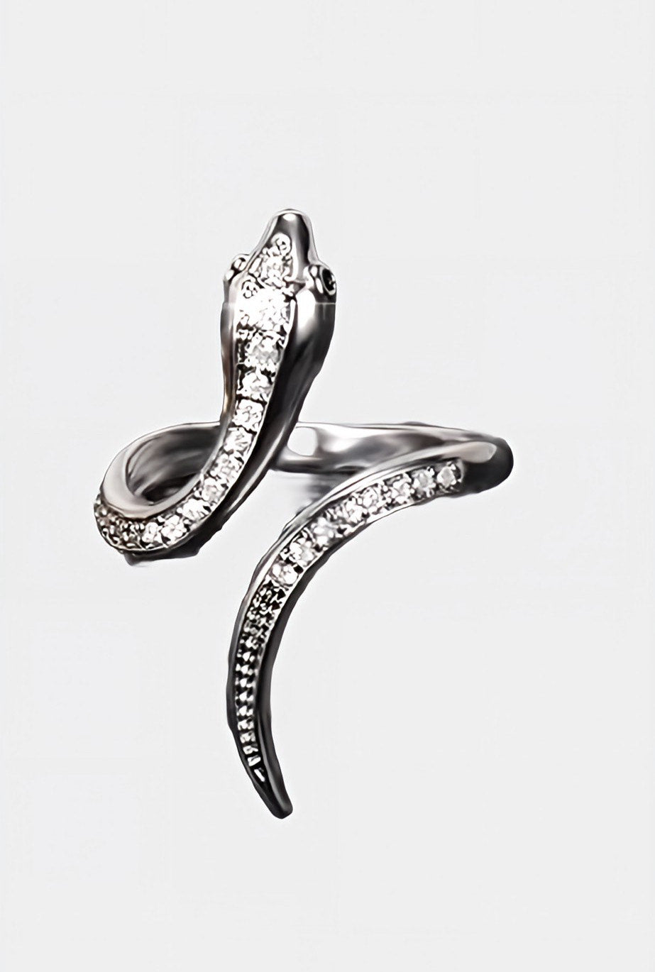 The Silver Serpent Elegance AAA CZ Women's Adjustable Ring